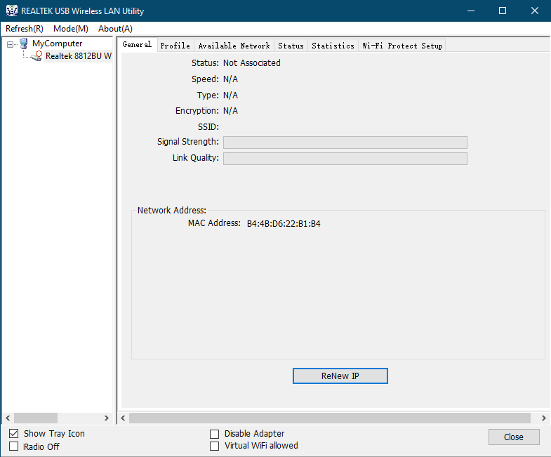 realtek diagnostic utility windows 10 wireless lan