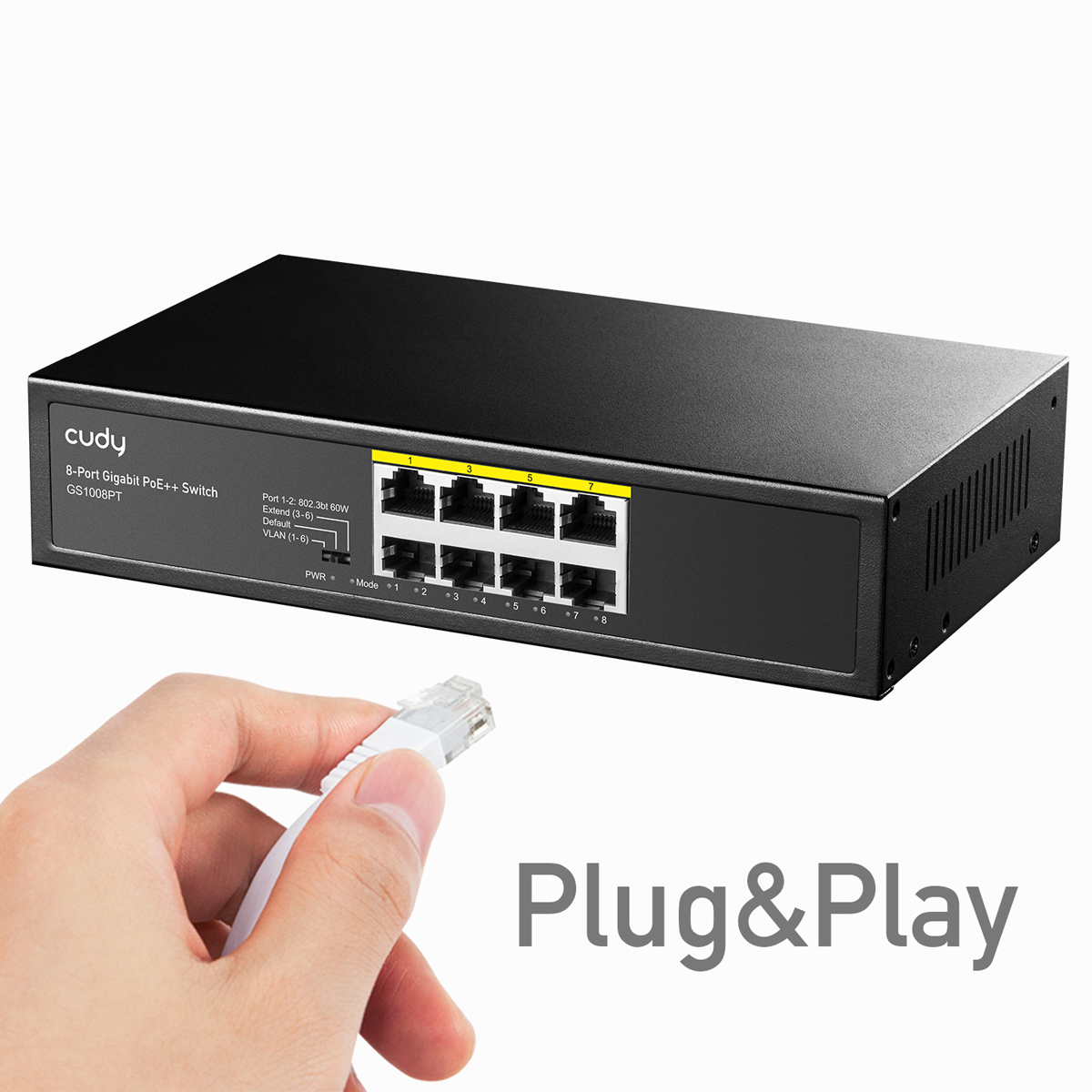 8-Port Gigabit PoE+ Switch GS1008PT-Cudy Home