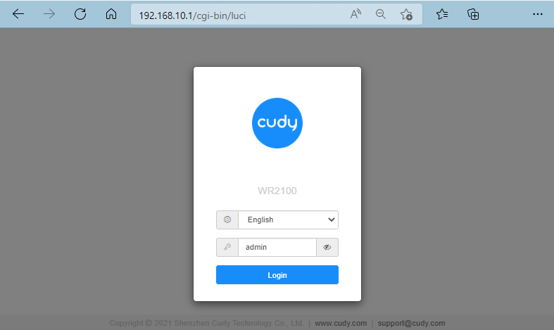 Rejsebureau Kan ikke læse eller skrive beundring How to log into the web interface of Cudy Router?-Cudy: WiFi, 4G, and 5G  Equipments and Solutions