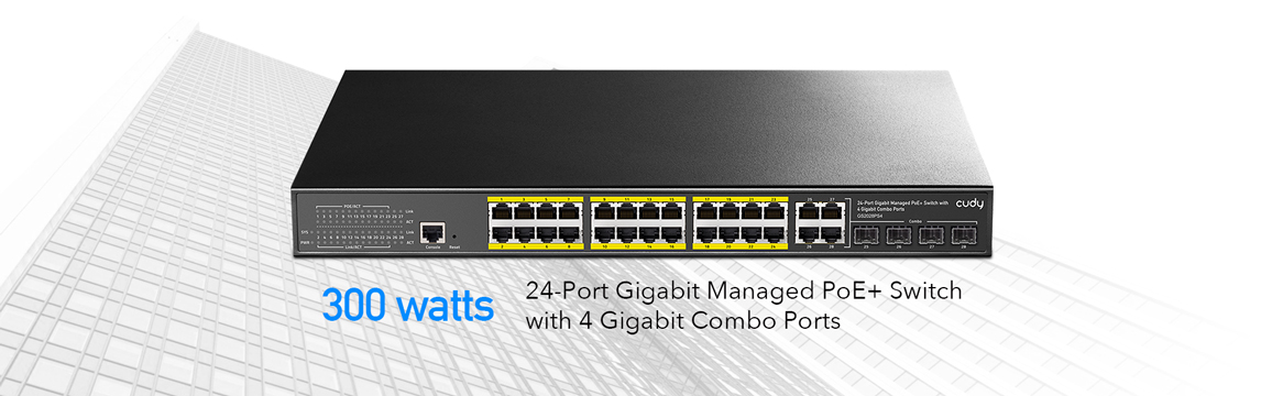 24-port Managed Hi-PoE Network Switch