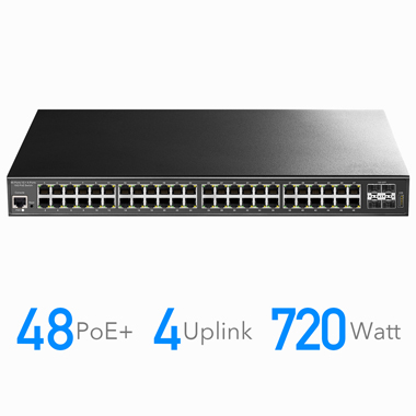 4-Port Layer 2 Managed Gigabit PoE Switch with 802.3bt Uplink