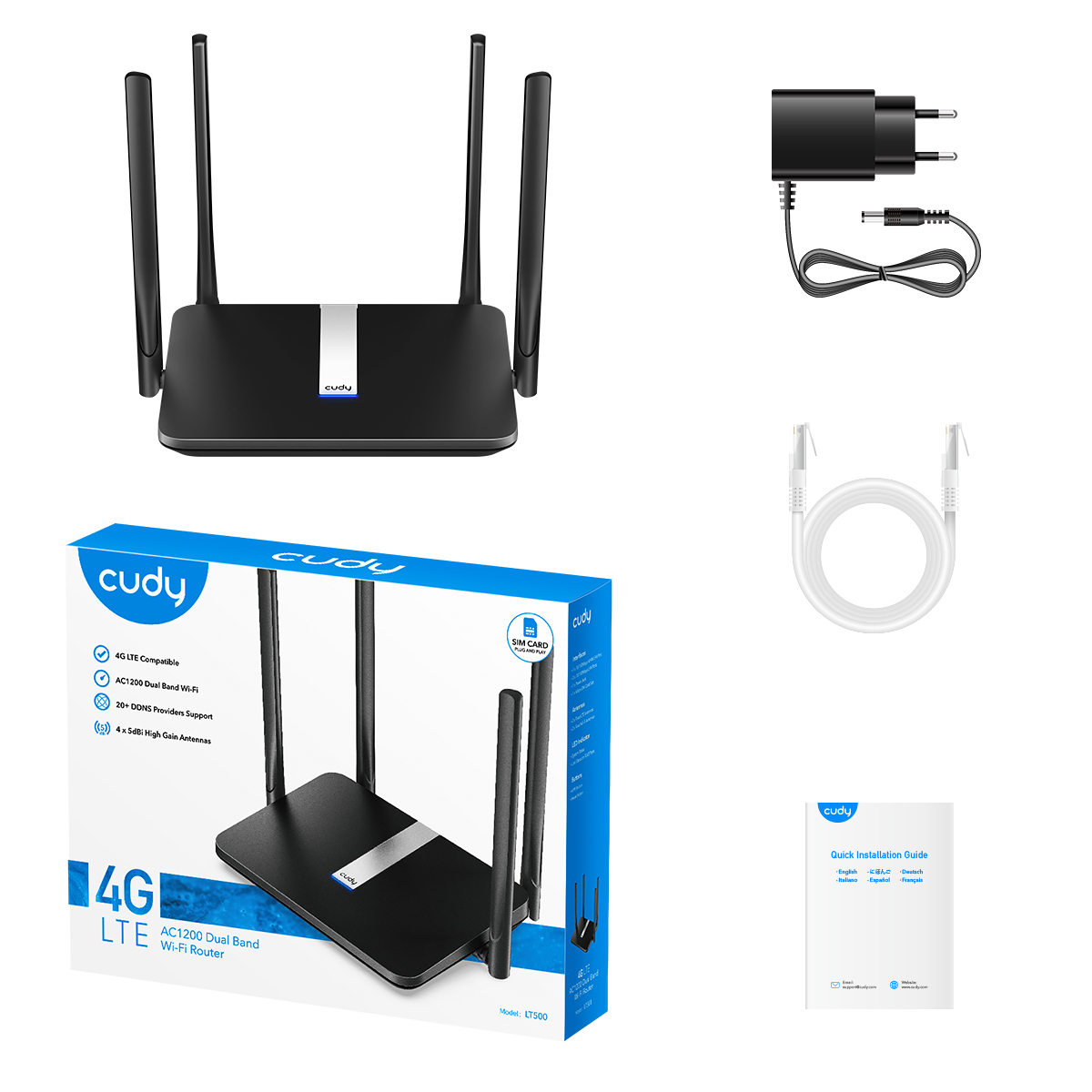 bekræft venligst konkurrence jorden 4G LTE AC1200 Dual Band Wi-Fi Router, Model: LT500-Cudy: WiFi, 4G, and 5G  Equipments and Solutions