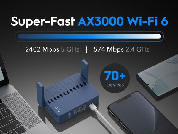  Cudy New 5G NR SA NSA AX3000 WiFi 6 CPE Router, AX3000