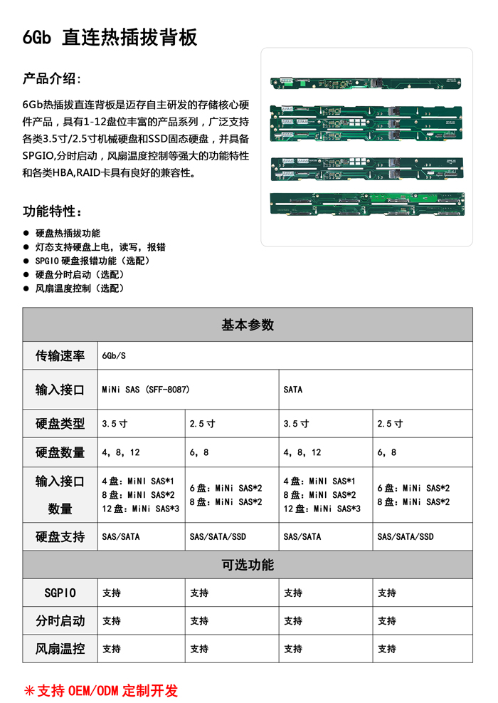 6Gb-直连热插拔背板