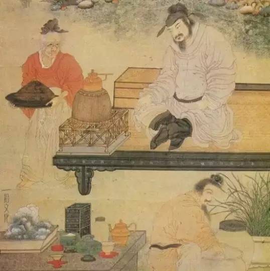 煮茶图-局部-明-丁云鹏
