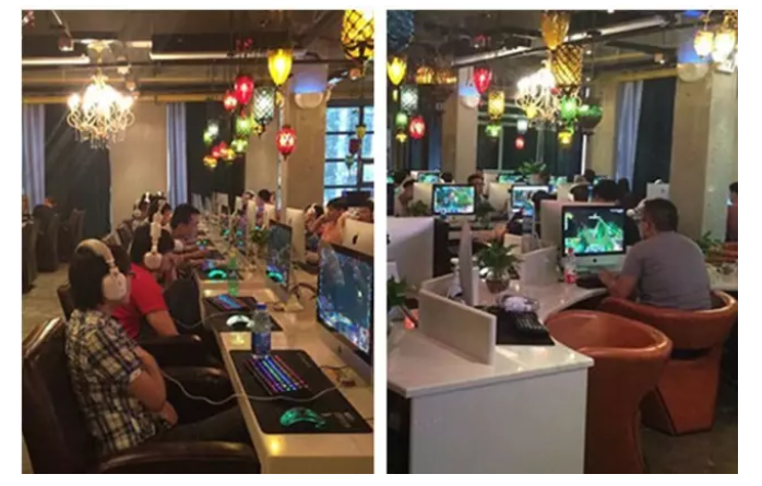 摩非网咖店铺内景