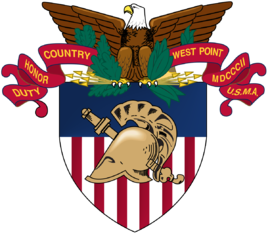 美国军事学院常被称为西点军校。西点军校是美国第一所军事学校，校训是“责任、荣誉、国家”