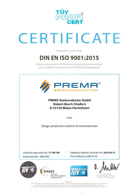 PREMA资质ISO-9001