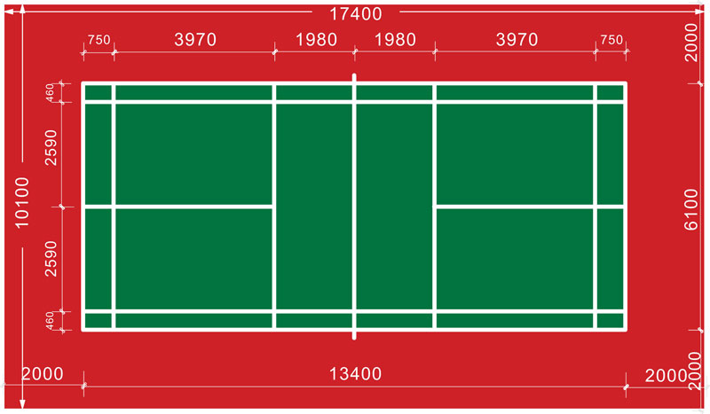 羽毛球场颜色设计图图片