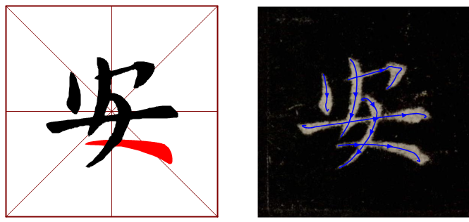 160期全息书法欧体楷书学习反捺