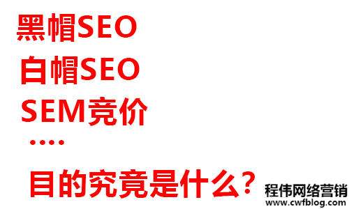 黑帽、白帽、SEM的目的究竟是什么？