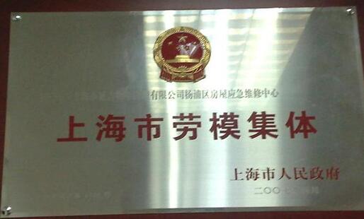 2007年度上海市住宅建设事实立功竞赛上海市劳模集体-应急中心