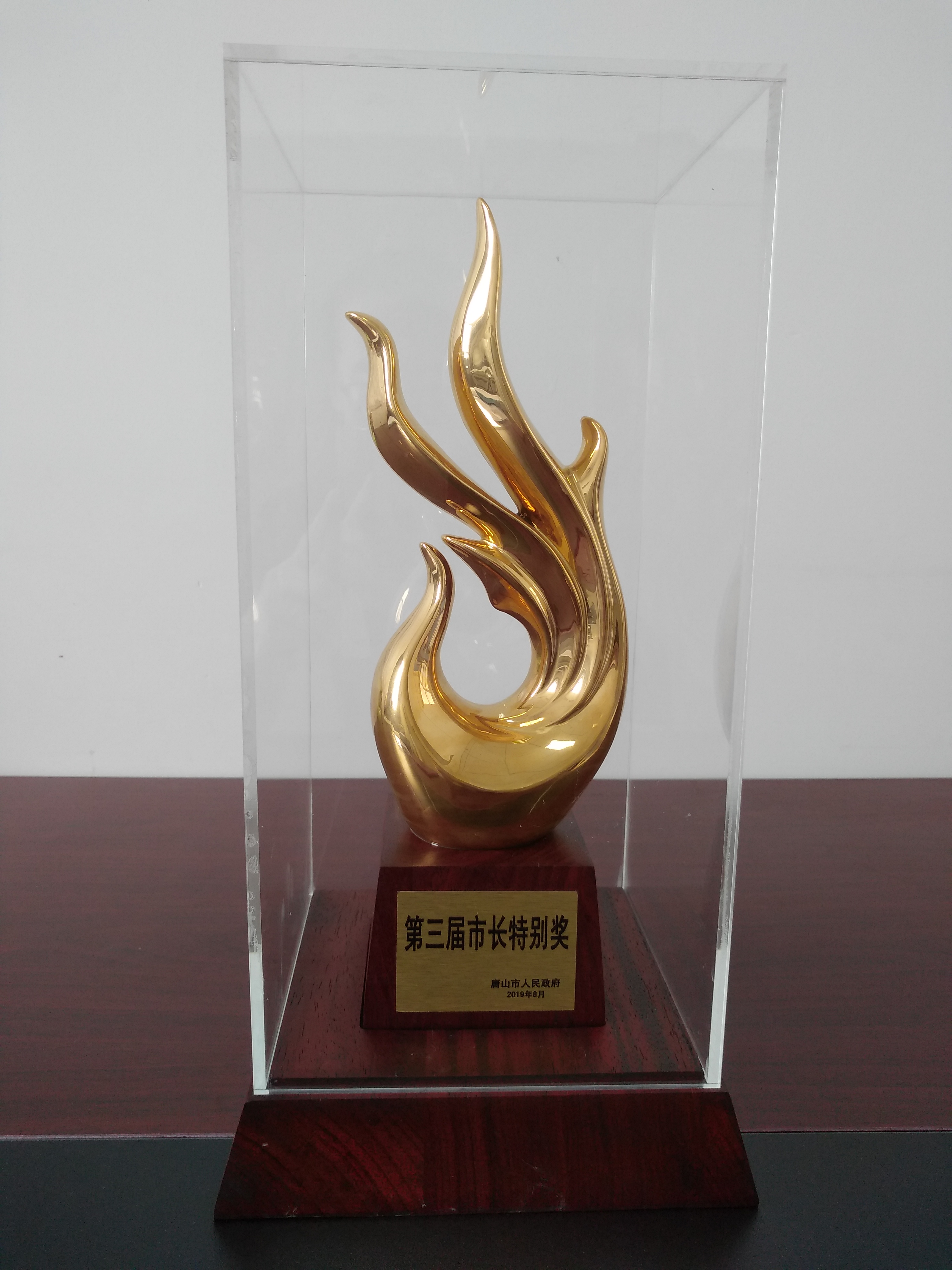 2019年8月21日唐山市第三届市长特别奖-奖杯