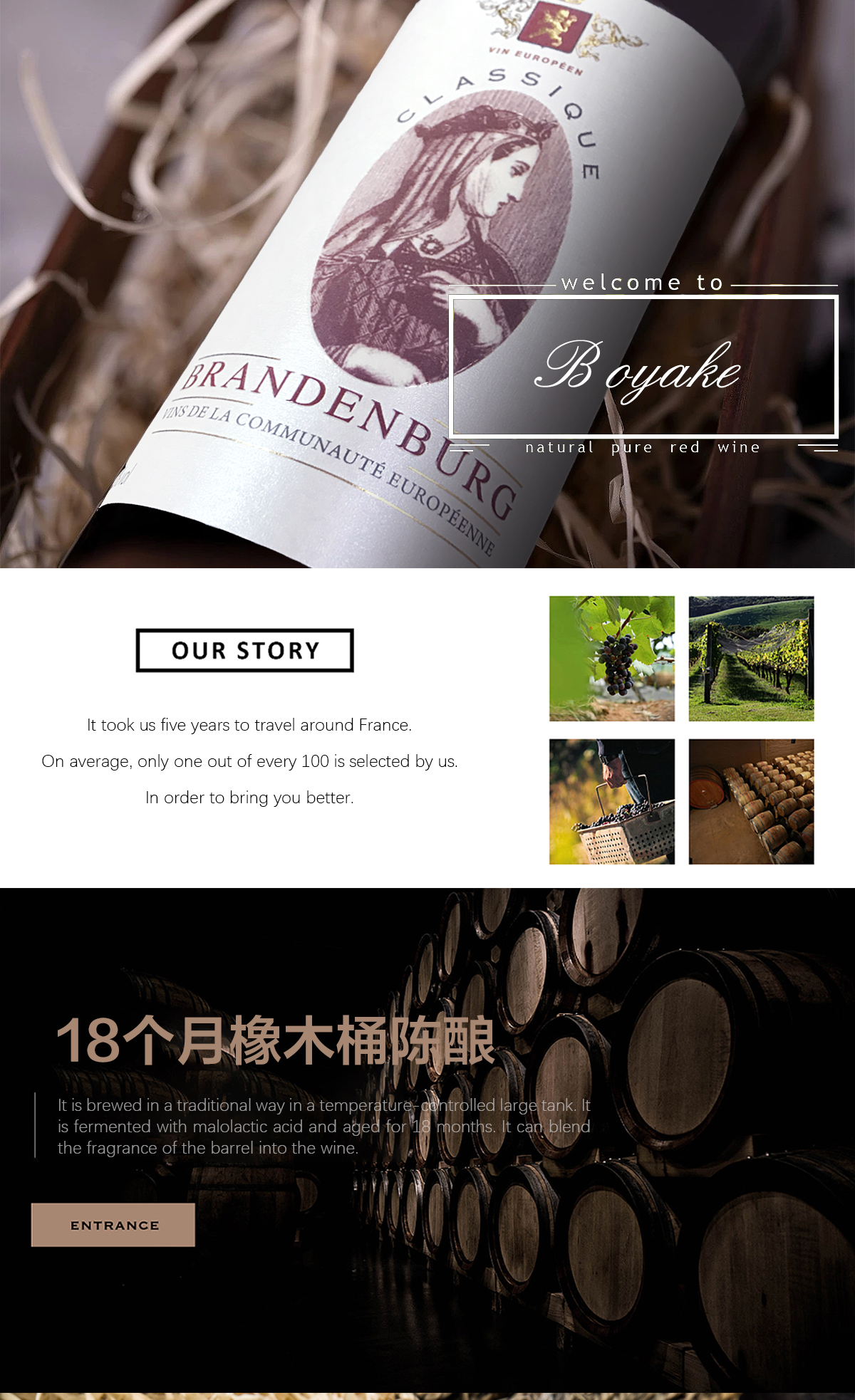 法国勃兰登堡 精典干红葡萄酒