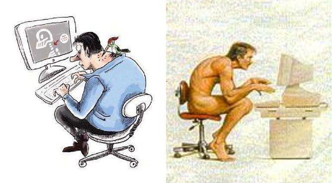 146图02弯腰用电脑