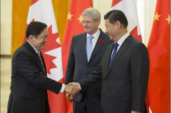 中国国家主席习近平先生亲切接见我会荣誉会长、加拿大联邦参议员胡子修先生