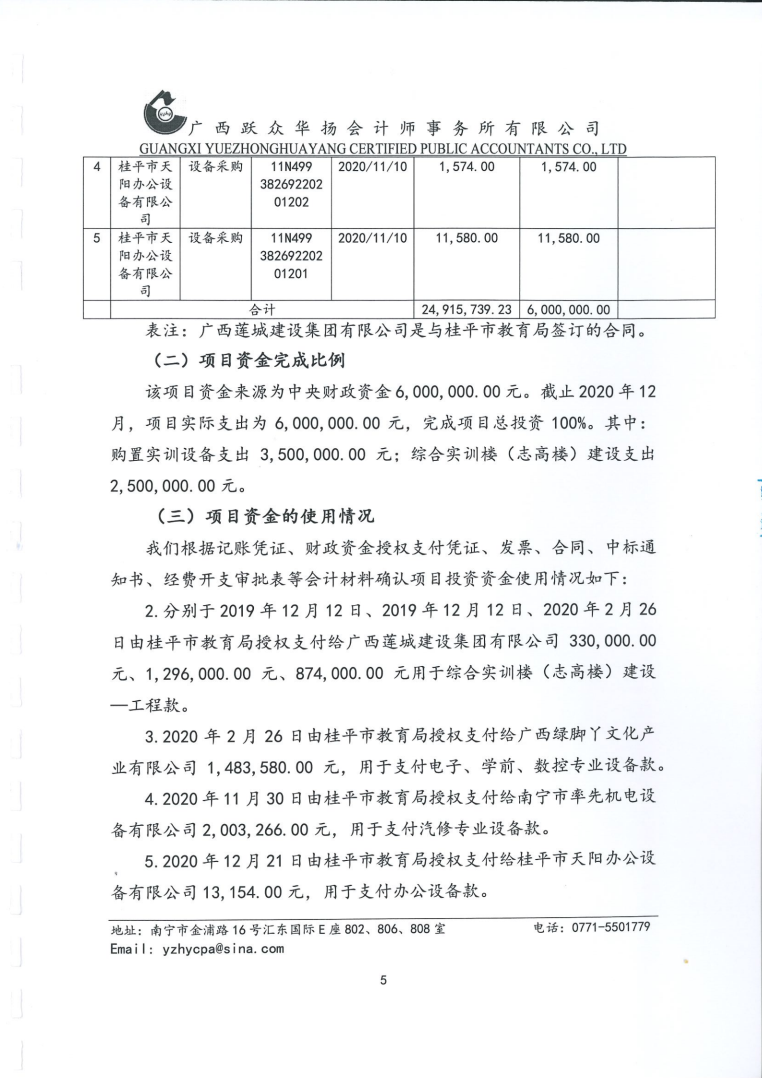 桂平市一职办学条件达标项目支出专项审计报告065_05