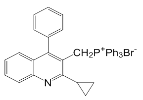 杂质对照品结构式-zzh08-溴化三苯基-2-环丙基-4-苯基-3-甲基喹啉鏻-无氟N6-3