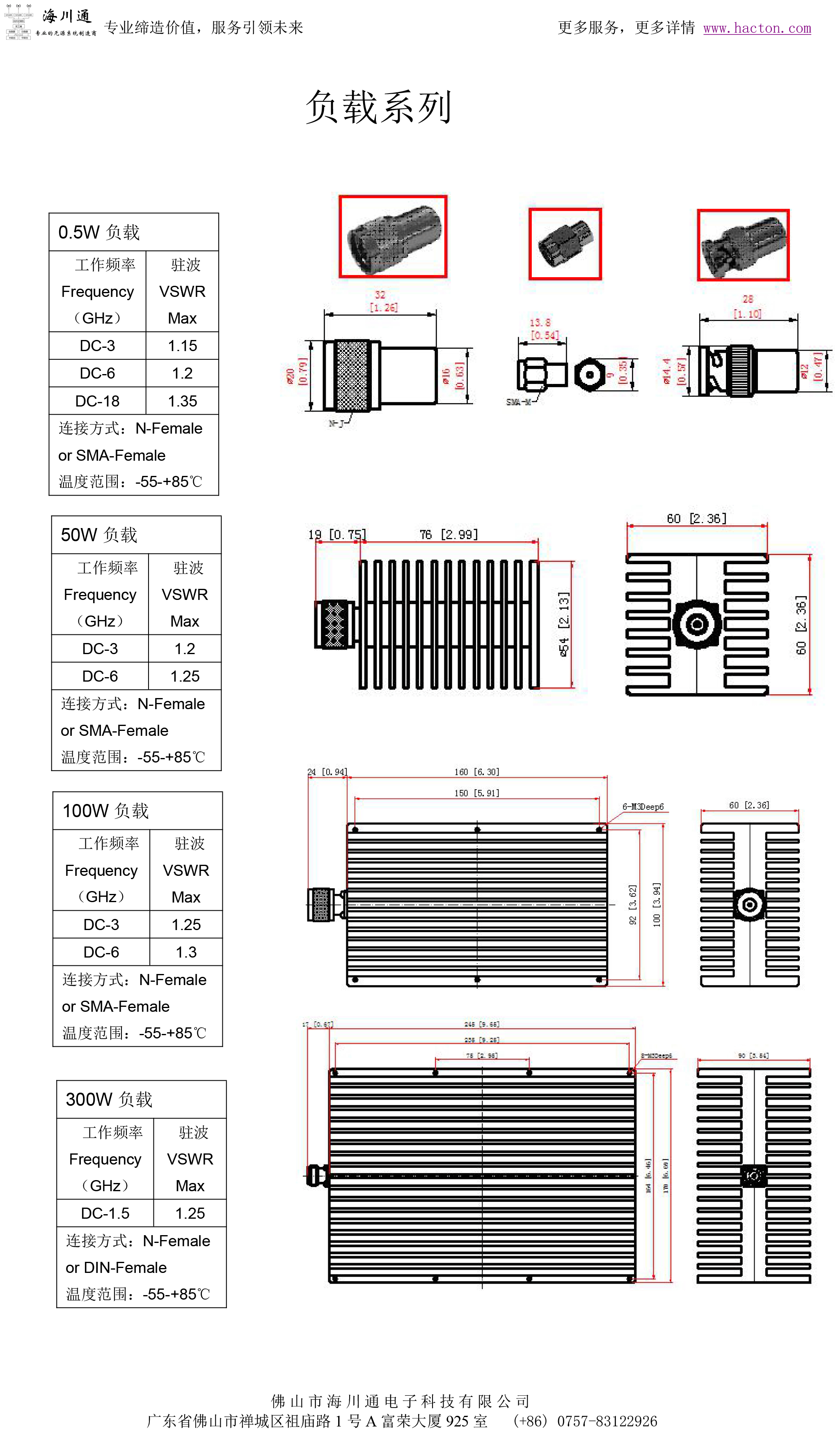 手册用负载系列