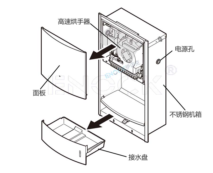 不锈钢干手机部件