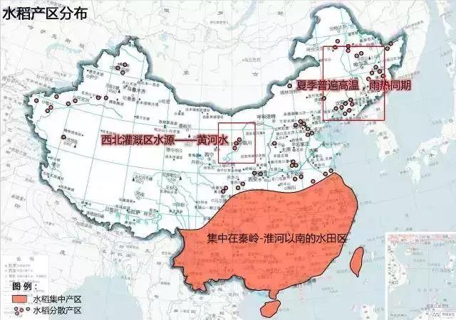 中国水稻小麦分布图片