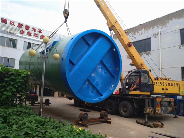 吉林日提升污水3600立方玻璃钢一体化提升泵站工程项目案例