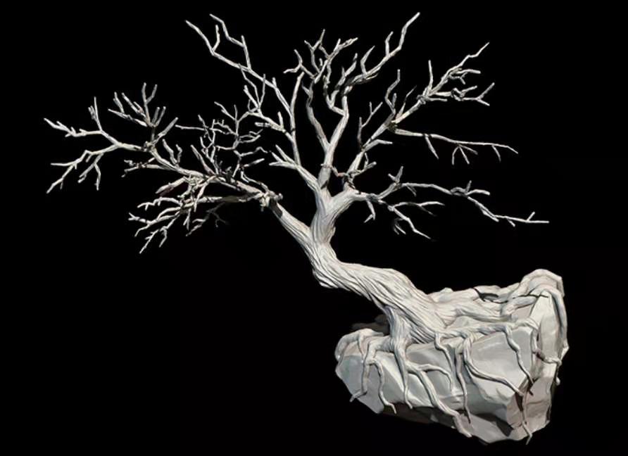 预科班-Zbrush石头+树雕刻