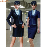 「空姐服装春秋款」贵州专业量身定制空姐服的公司-米兰弘服装-3
