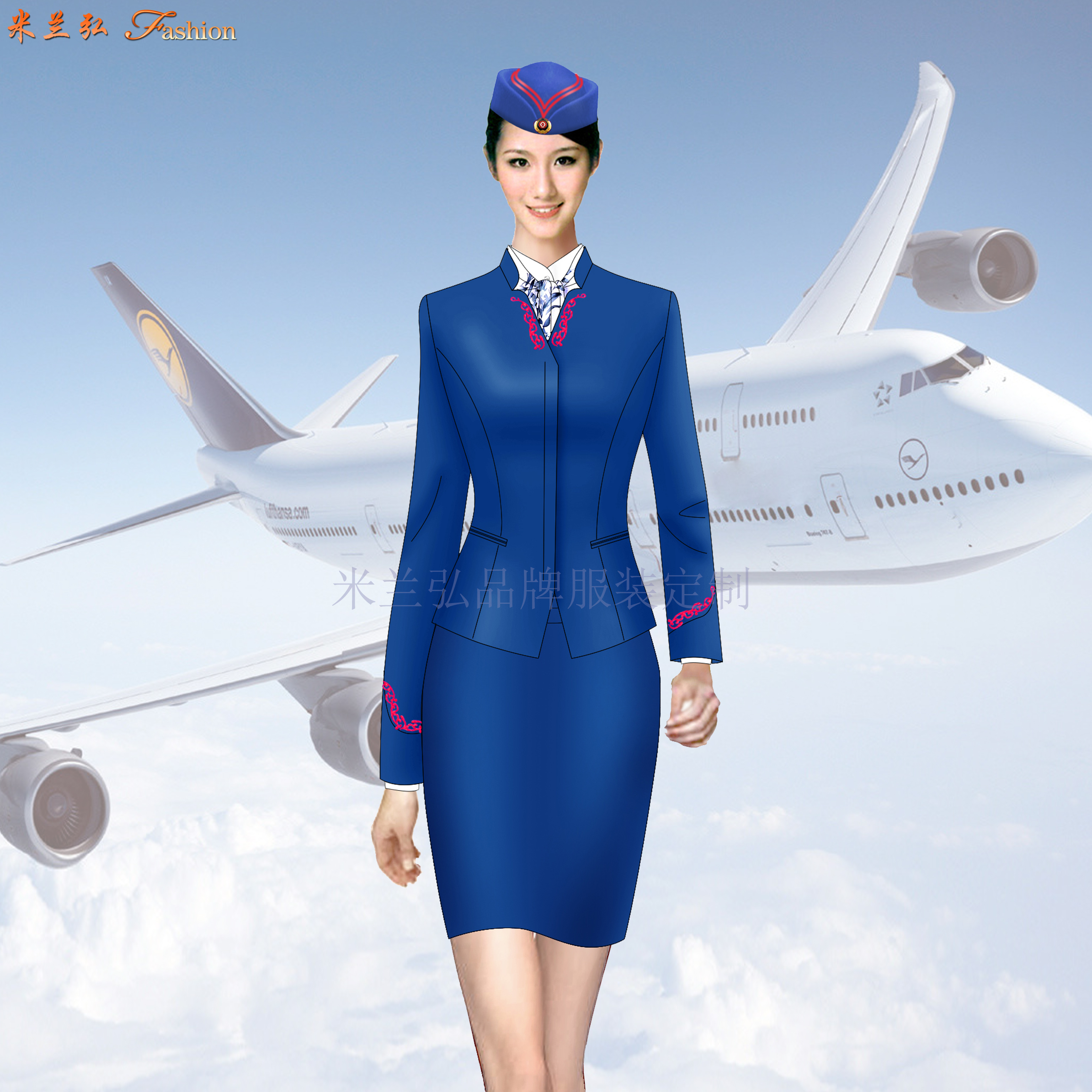 「空姐服」北京量体定制订做潮流空姐服的诚信公司-米兰弘服装-5
