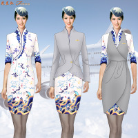 空乘职业装-定做空姐职业装女装套装-米兰弘服装-5