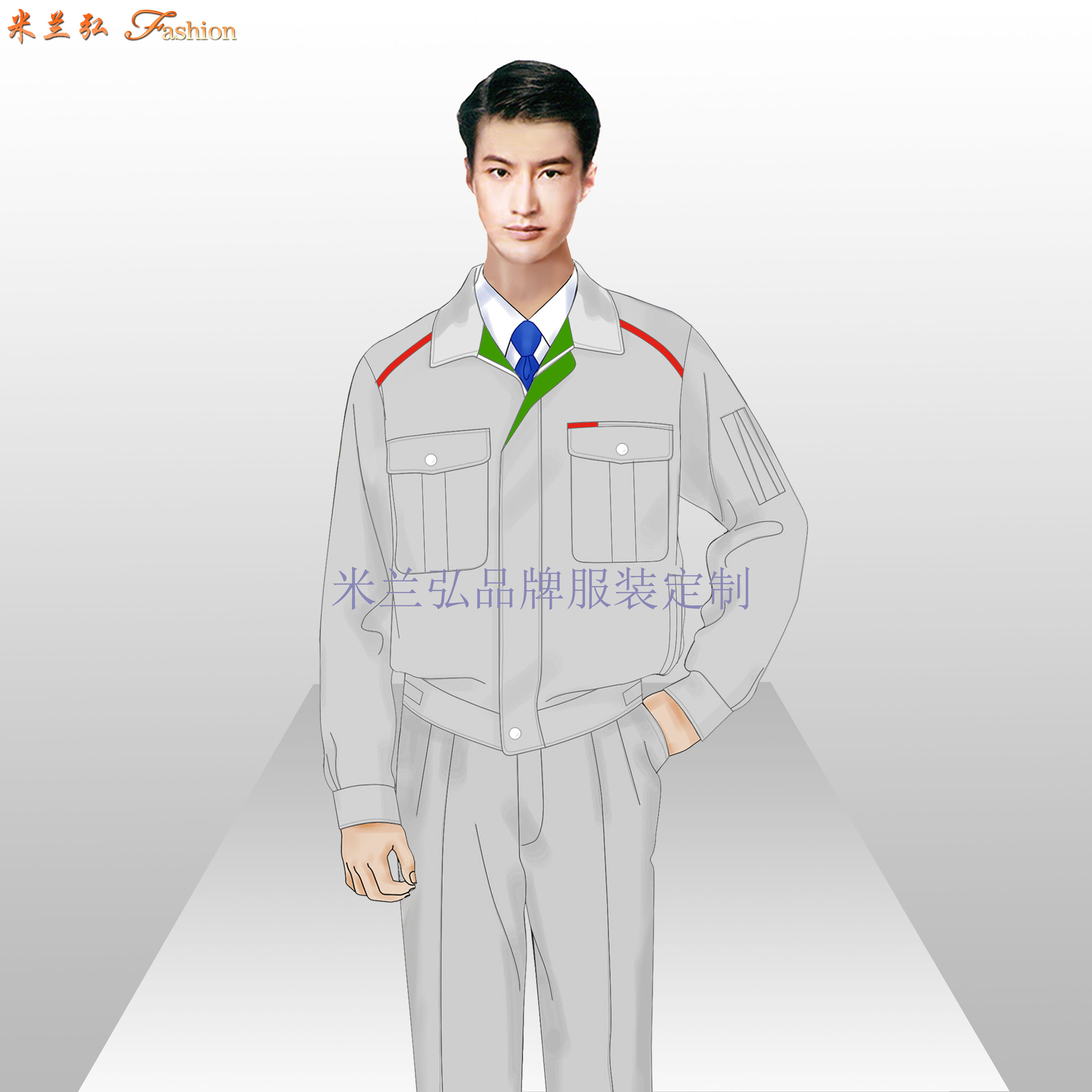 北京物业工作服定做-工程部工服价格-米兰弘服装厂家-3