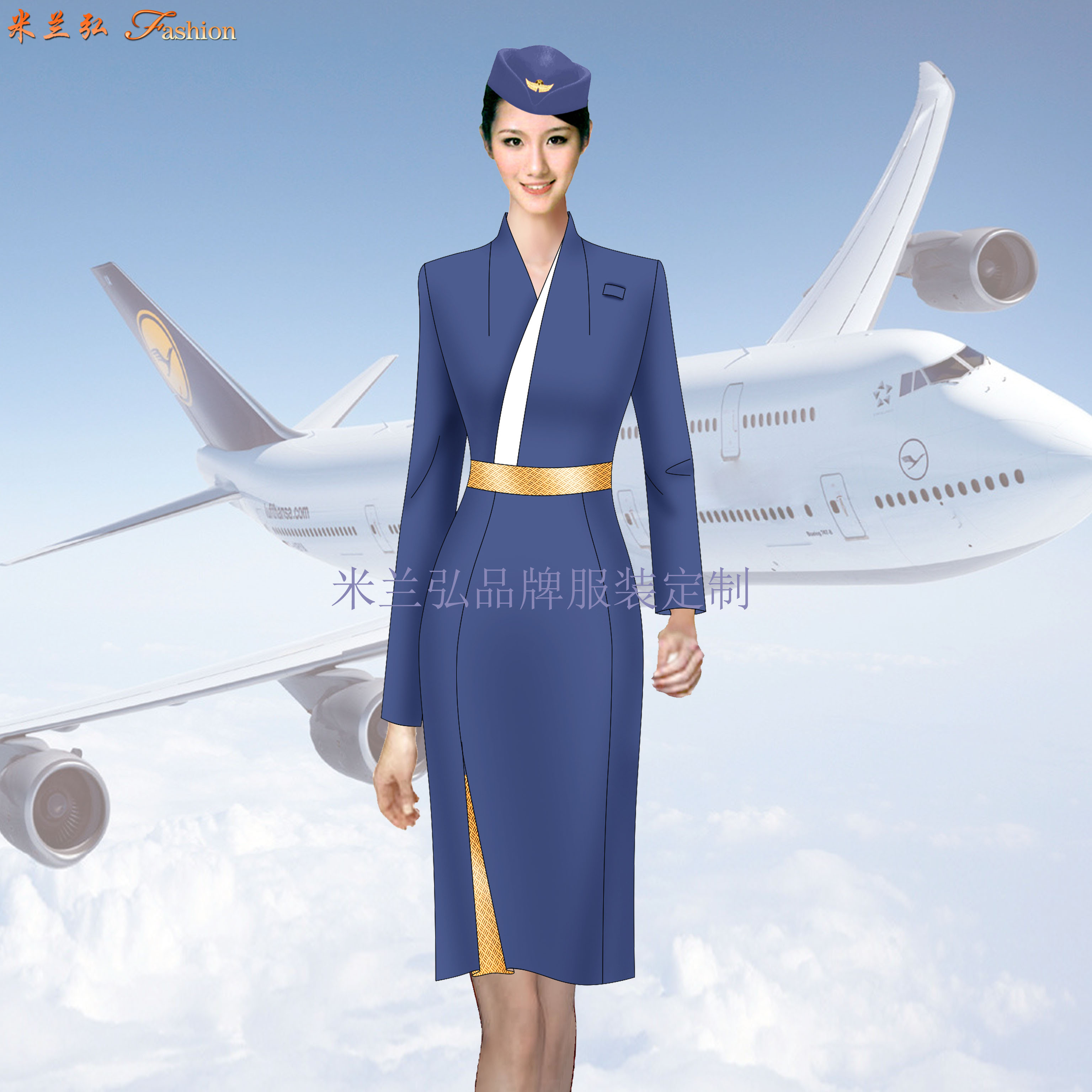 贵阳空姐服定制_贵阳空乘服订做-米兰弘服装厂家-5