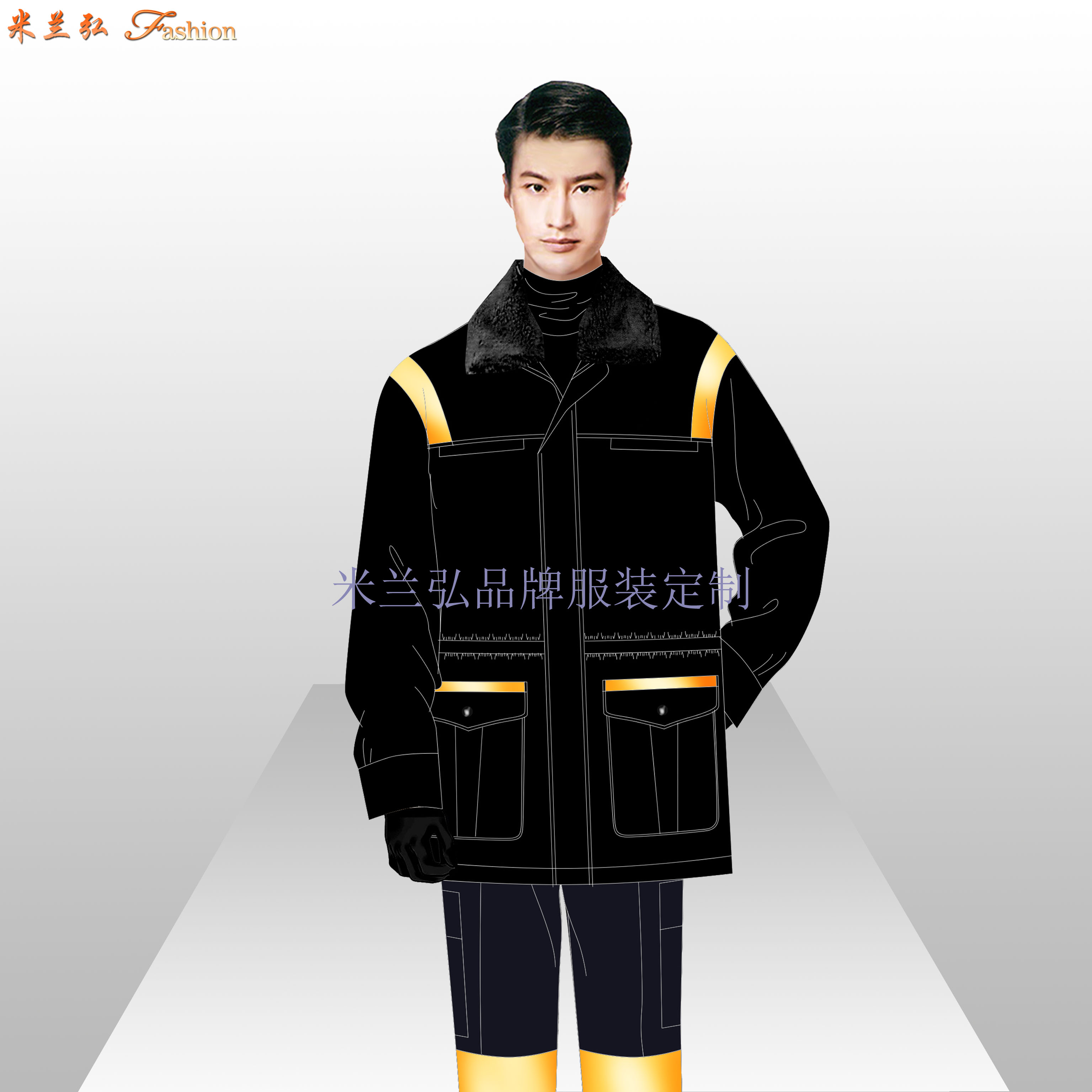 广州冬天工作服定做_广州冬季服装订做-米兰弘服装厂家-5