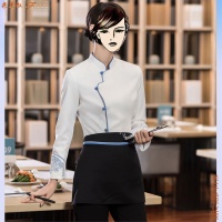 中式餐饮工作服男女长袖图片9