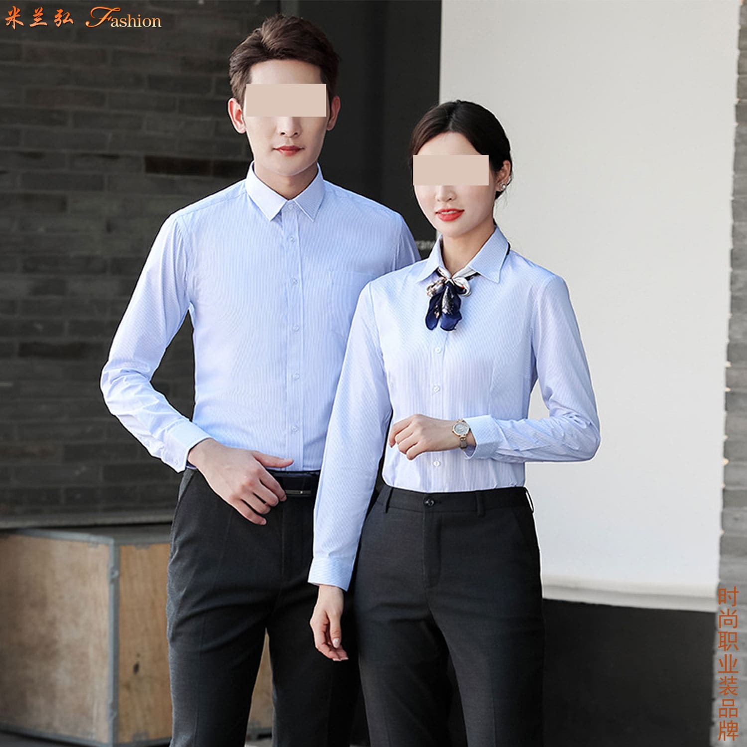 新款韩版男士女士长袖衬衫图片,男女士长袖衬衫工艺图片-工作服厂家