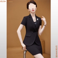 西服短袖女职业装图片q