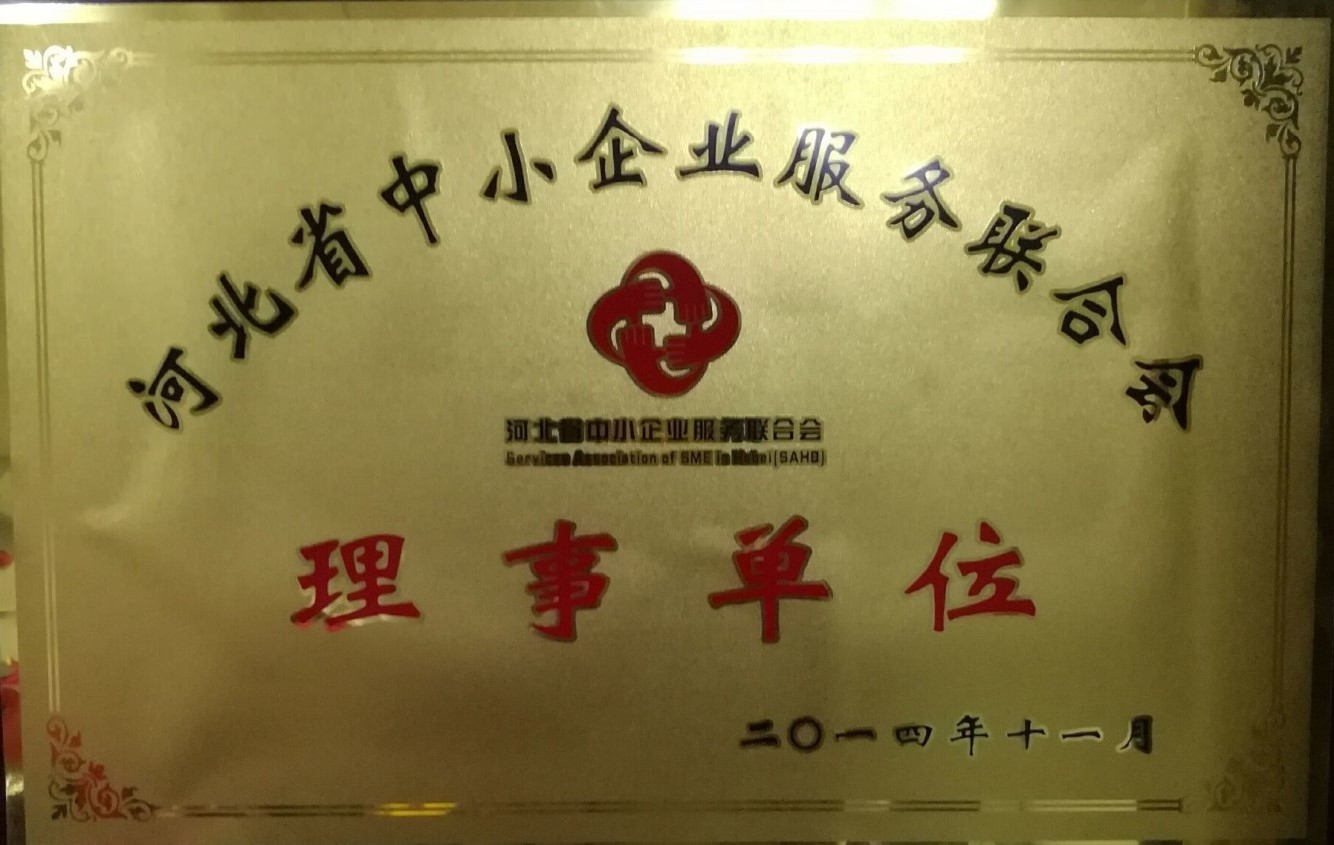 公司资质-9、河北省中小企业服务联合会理事单位