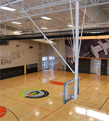 电动悬空折叠篮球架