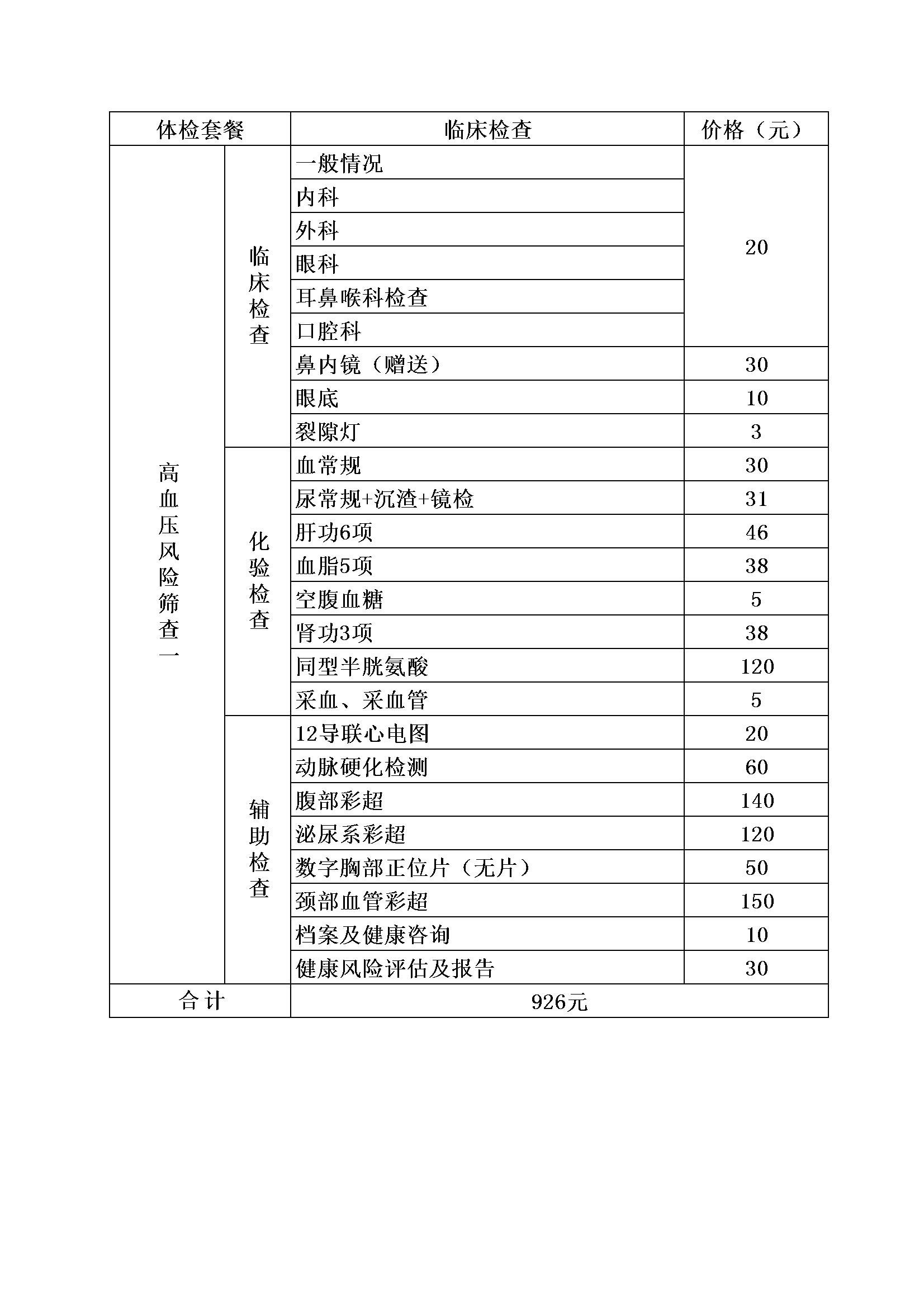 高血压风险筛查一