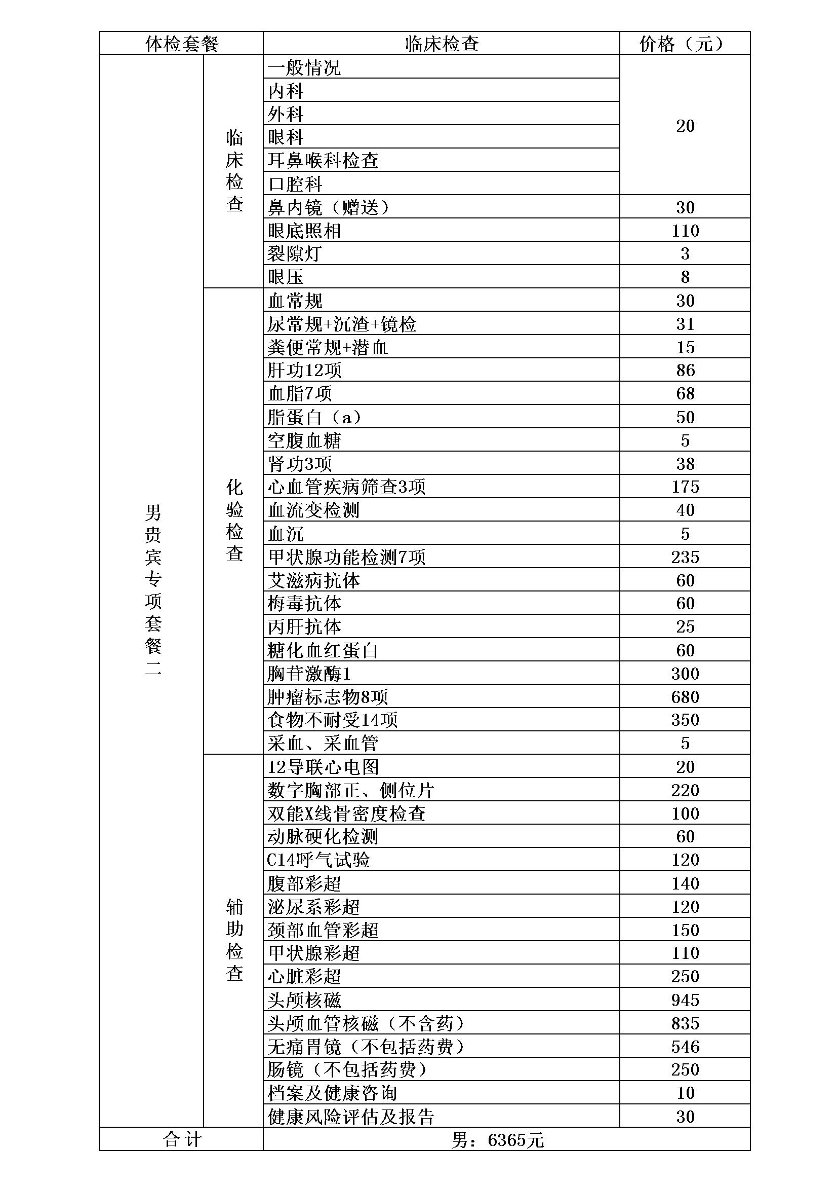 男贵宾专项套餐二