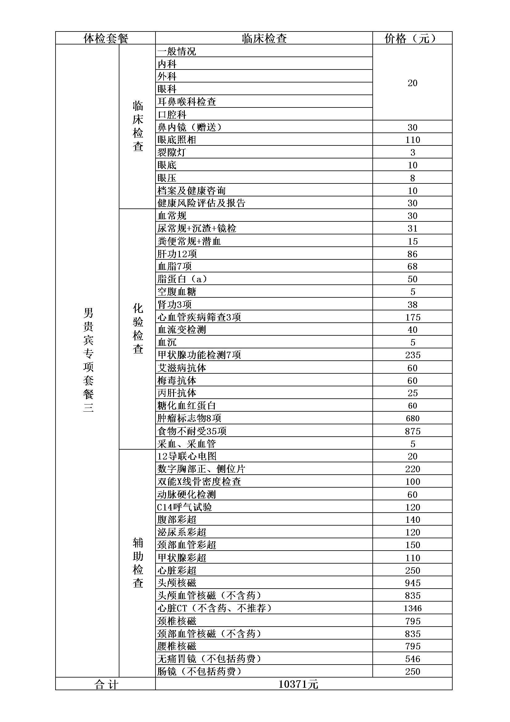 男贵宾专项套餐三