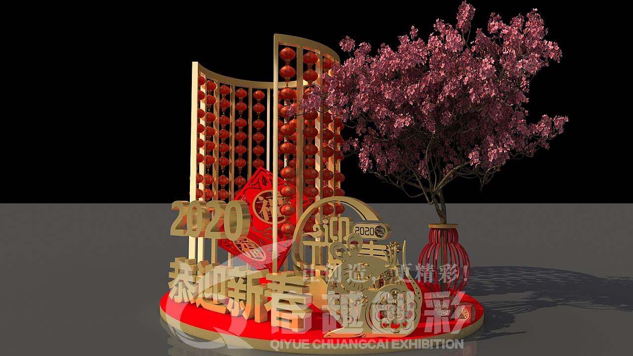 新年美陈-万达广场中庭2020-2020鼠年美陈四-3