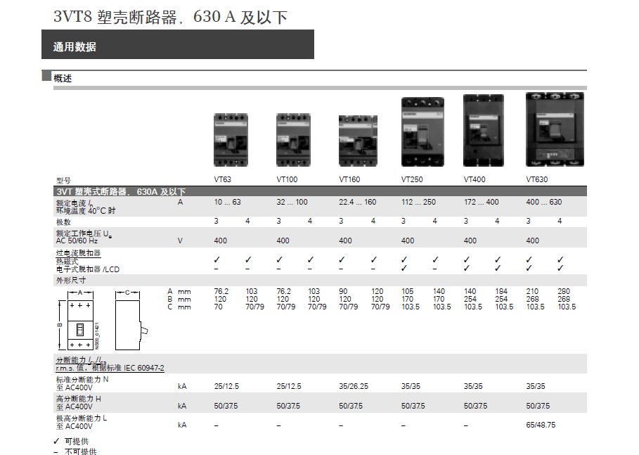 3VT8选型