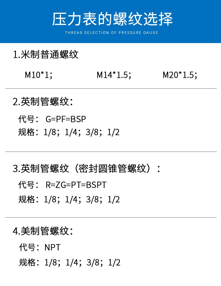 5螺纹选择