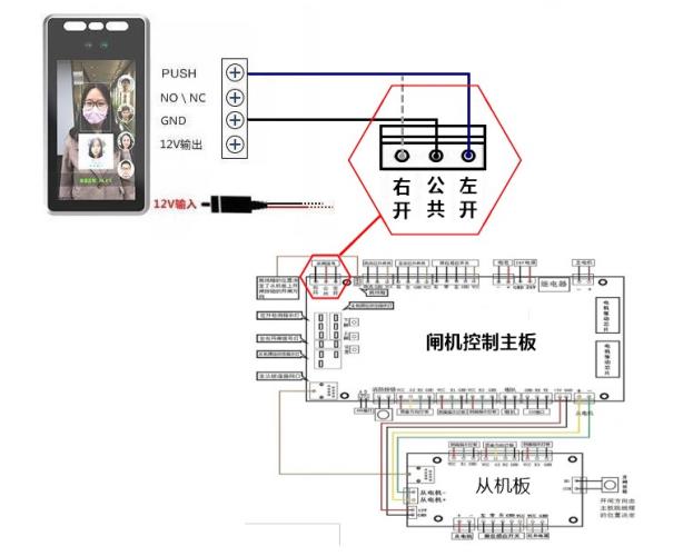 闸机接线1