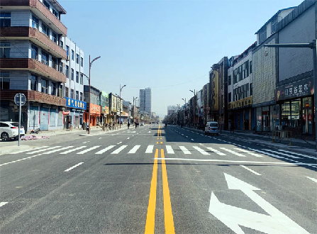 清徐凤仪街改造北段沥青砼摊铺圆满完工