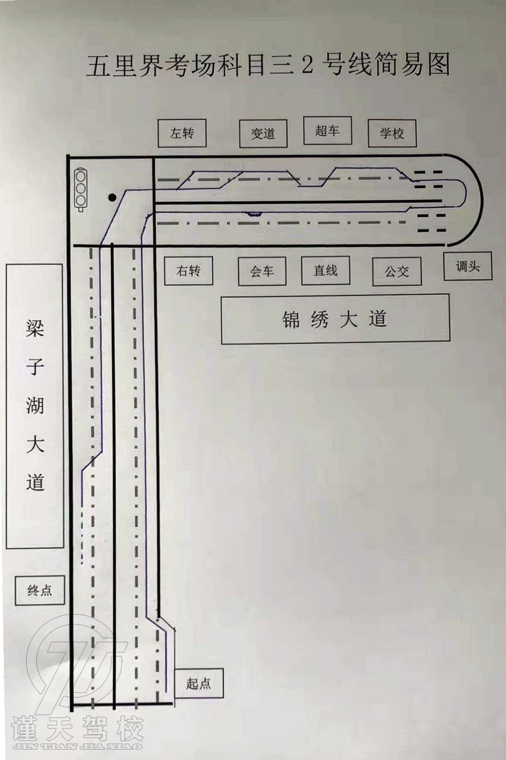 武汉五里界科目三路线图