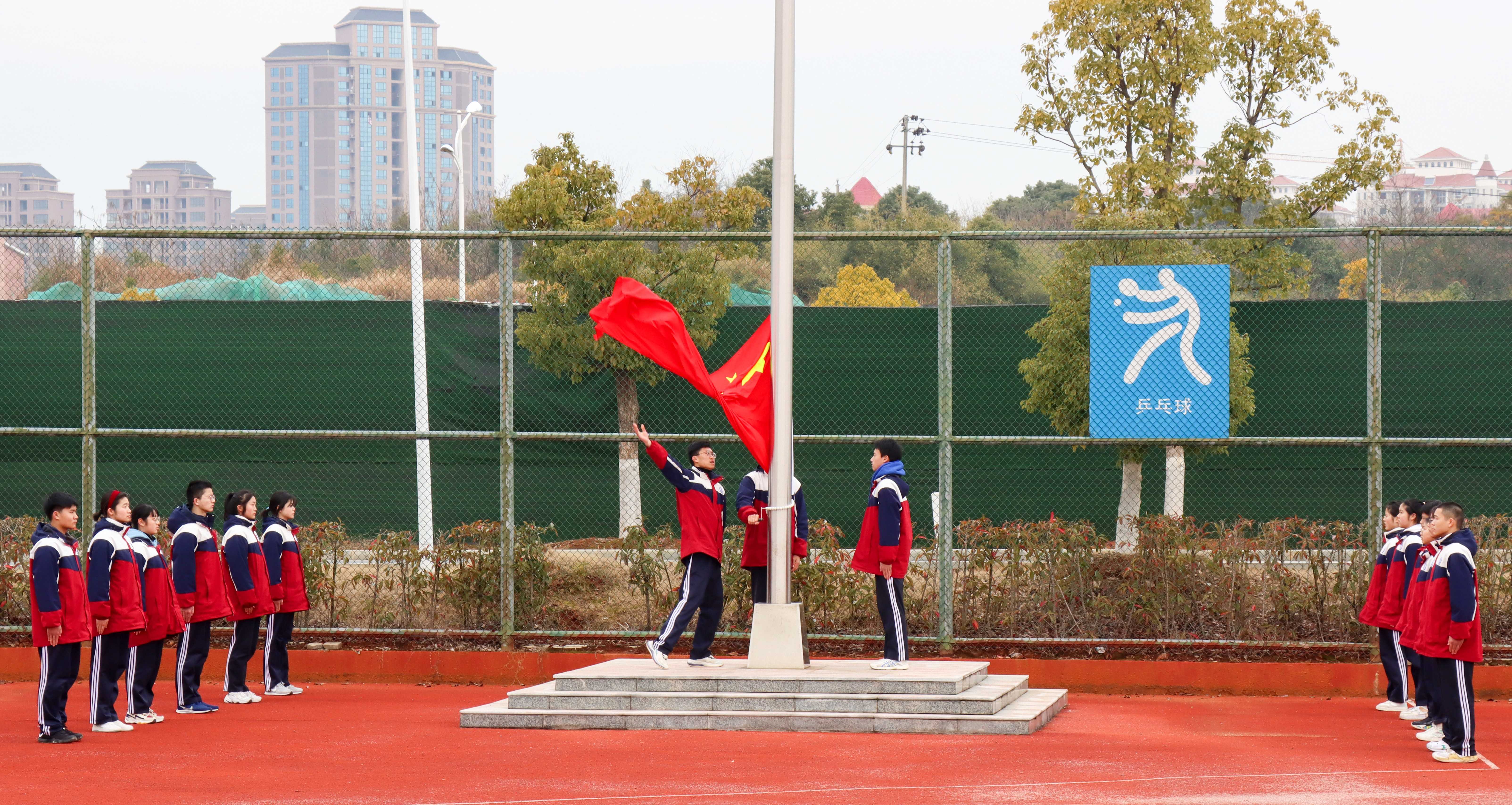 学校旗台旗杆效果图图片