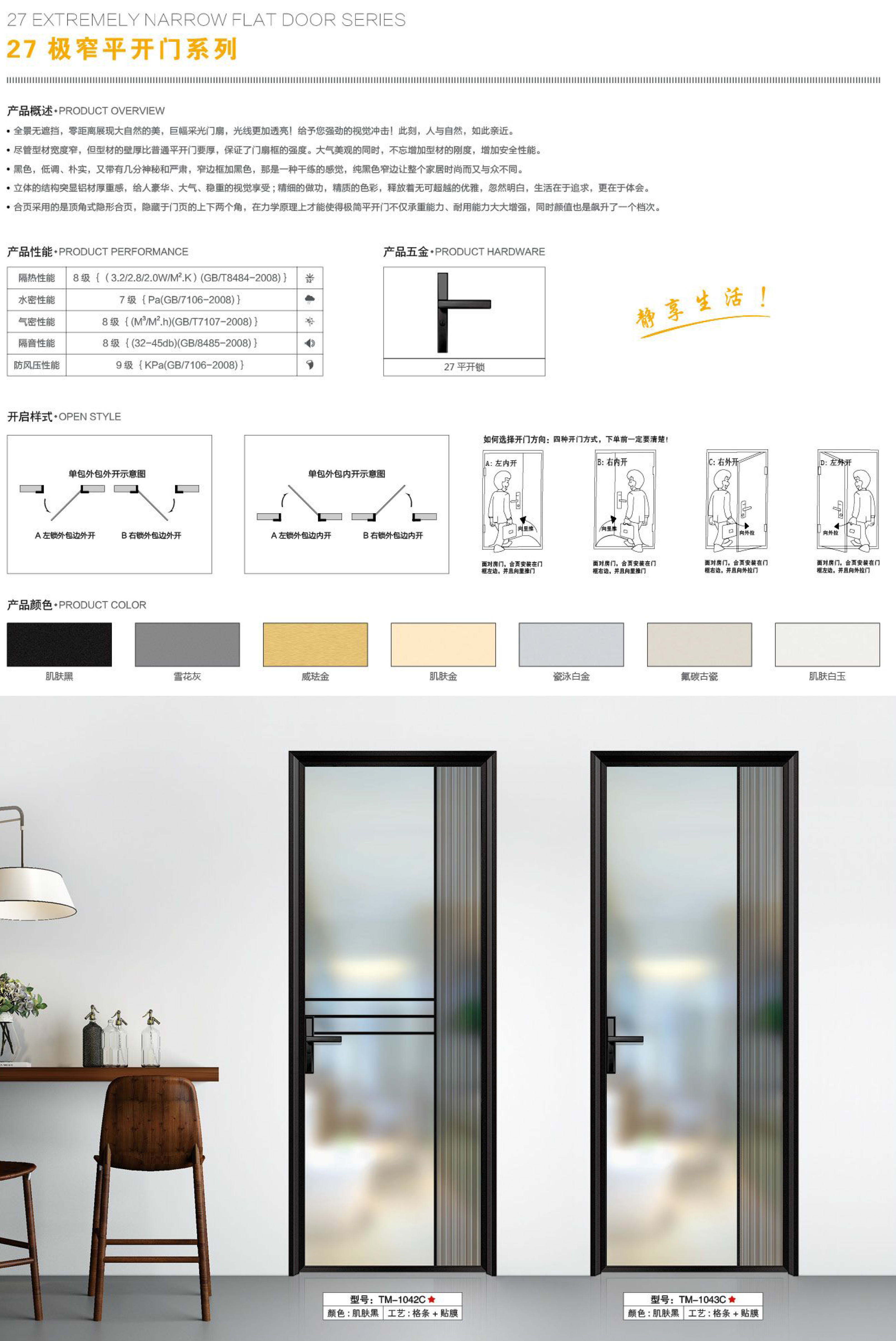 27 极窄平开门系列
