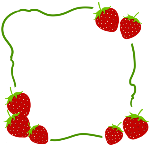 草莓主题手帐边框图片